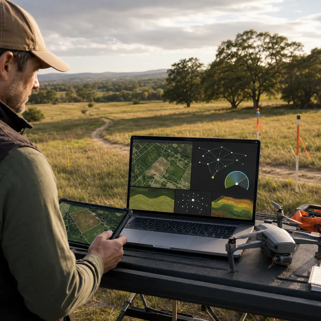 AI land valuation works by feeding comparable land sales and dozens of parcel factors into a machine learning model that outputs a value range with a confidence score.