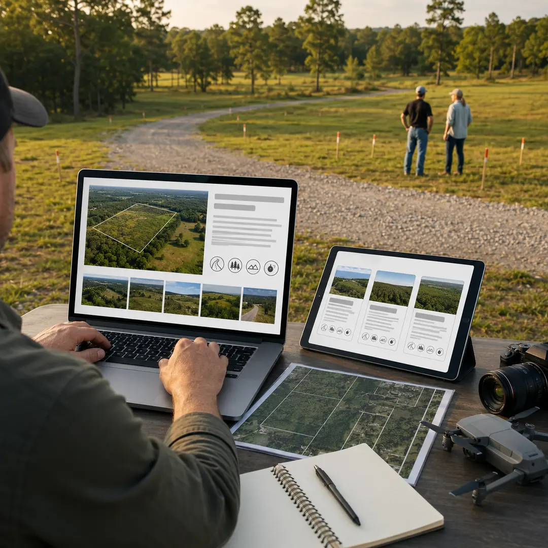 To write a vacant land listing that attracts serious buyers, lead with the best feature, tell the land's story, list the key specs and terms, and add real photos.