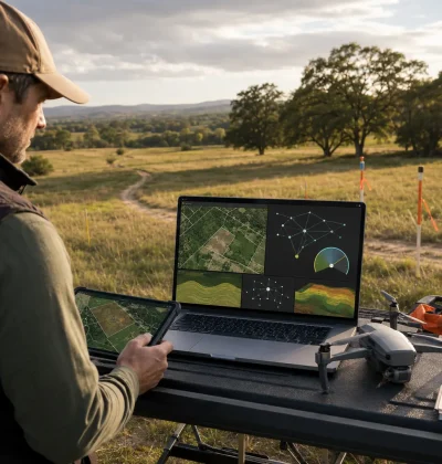 AI land valuation works by feeding comparable land sales and dozens of parcel factors into a machine learning model that outputs a value range with a confidence score.